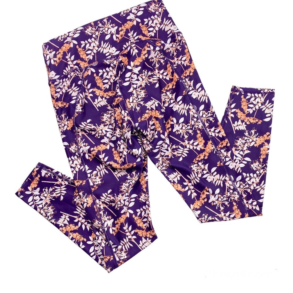 Fabletics Arcadia Define PowerHold Leggings High Waisted Purple Womens Medium